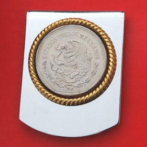 1980 ~ 1985 Mexiko 5 Pesos Münze Edelstahl Große Geldklammer NEU - National Arms Schlange und Adler