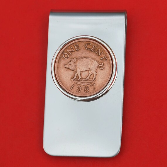 s-l400.jpg Front Looking Wild Boar Money Clip main image 2