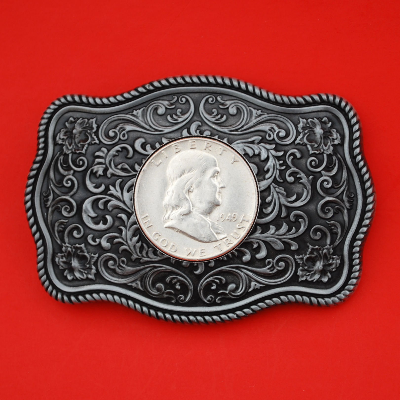 US 1948 ~ 1963 Franklin Half Dollar 90% Silver Coin Silver Belt