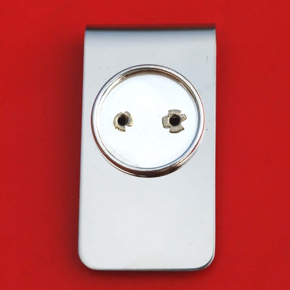 BLANK Silver Toned Money Clip Findings W Coin Bezel To Fit US Etsy
