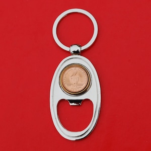 1996 Albania 1 Lek BU Uncirculated Coin Key Chain Ring Bottle Opener NEW - Dalmatian Pelican