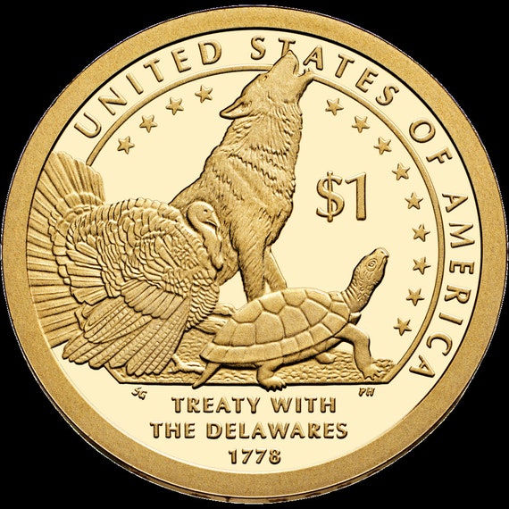 Reverse Black Finish Steel Money Clip Genuine Sacagawea USA Dollar EAGLE