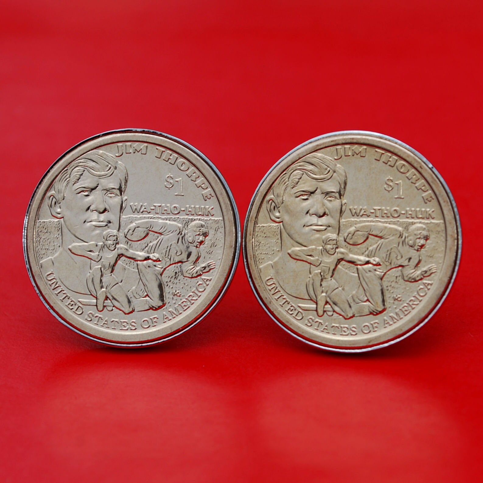 thumbnail interactive-video image 1 of 2018 Native American Jim Thorpe Colorized $1 Sacagawea Coin – Genuine Legal Tender, Uncirculated 1 of 4