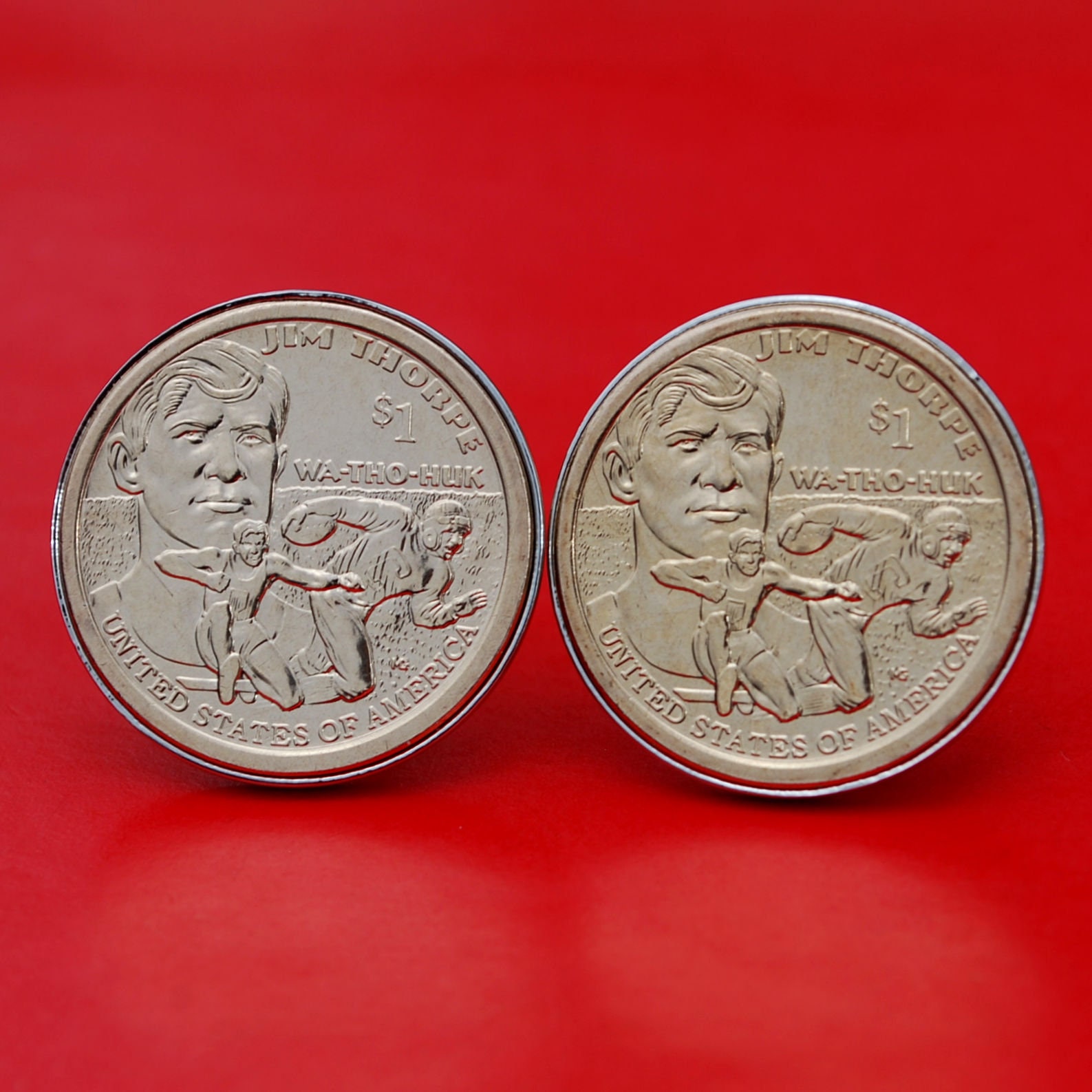 2018 Native American Jim Thorpe Colorized $1 Sacagawea Coin – Genuine Legal Tender, Uncirculated