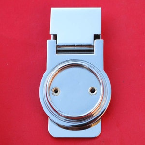 BLANK Hinged Money Clip Findings w. Coin Bezel to Fit US Nickels & Other 21mm ~ 21.3mm Diameter Coins NEW