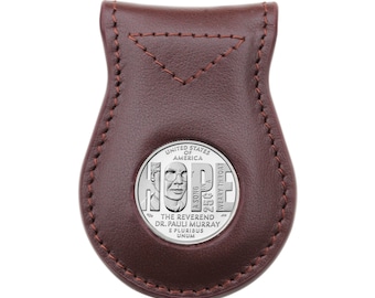 2024 Clip magnético para billetes de cuero natural de cuartos de mujer de EE. UU. Pauli Murray, Patsy Takemoto Mink, Mary Edwards Walker, Celia Cruz, Zitkala-Ša