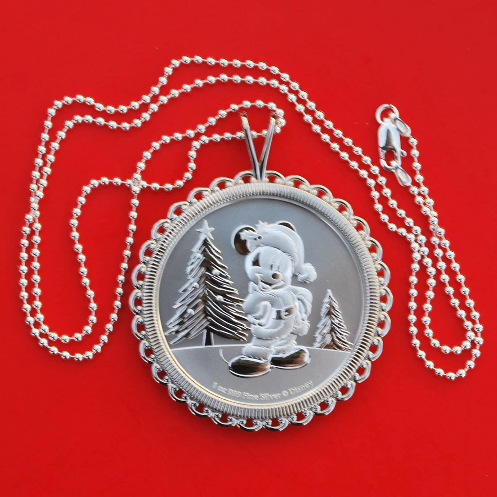 2019 Disney 2 Dollars Mickey Mouse Christmas 1 Oz Silver