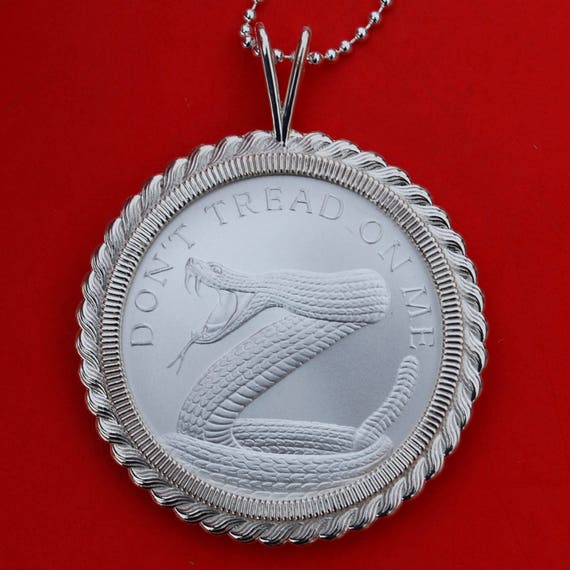 Don/'t Tread on Me Silver Shield 1 oz Copper Round