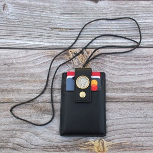 US 1916 ~ 1945 Mercury Dime 90% Silver 10 Cent Coin Genuine Leather RFID Blocking Protection ID Badge Holder