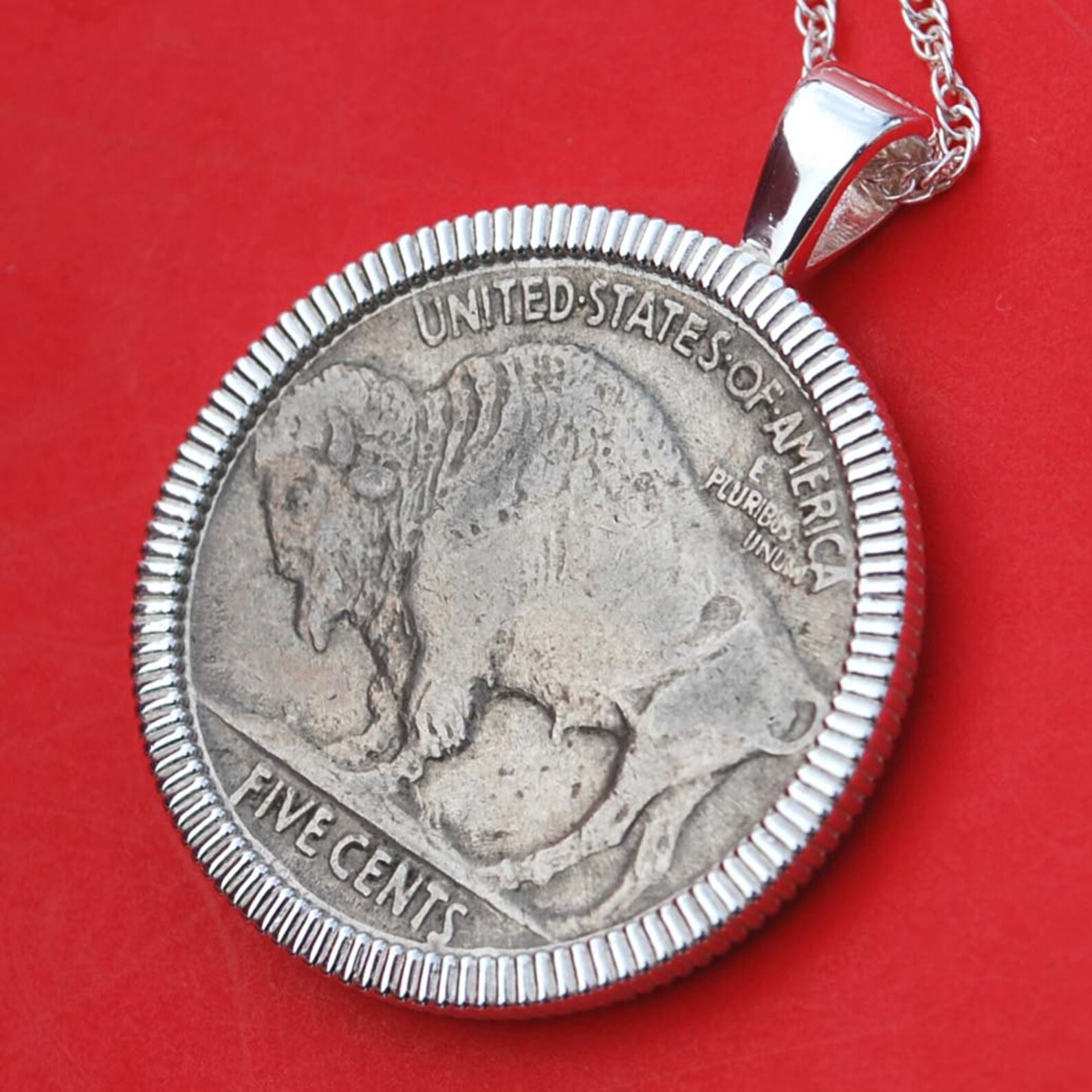 US 1937 Indian Head Buffalo Nickel 5 Cent Coin Solid 925 Etsy