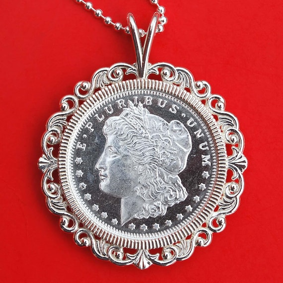 1 2 Oz Silver Round Morgan Dollar Design Soild 925 Sterling Silver