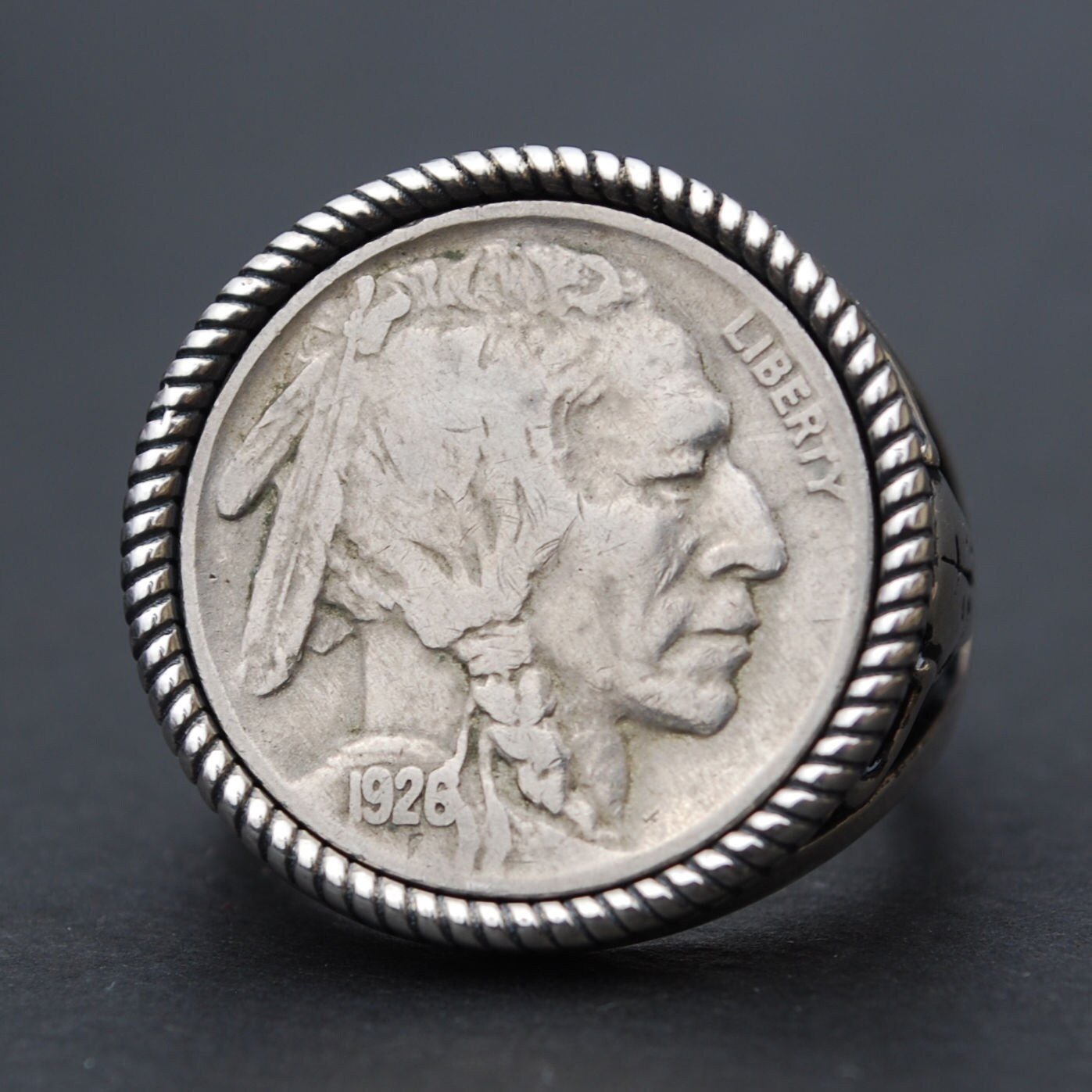 US 1926 Indian Head Buffalo Nickel Coin 925 Sterling Silver Etsy