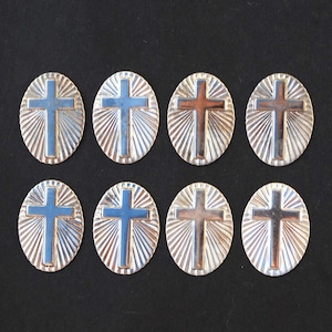 Vintage Lot van 8 Corss Zilver Afgezwakt Charmes Nieuwe Oude Voorraad