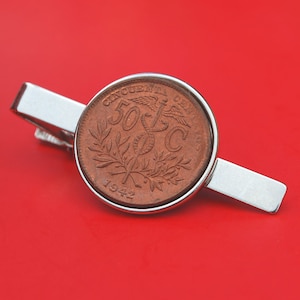 Bolivia 1942 50 Centavos Coin Silver Tone Belt Buckle NEW - The Caduceus Short Staff Entwined by Two Serpents Surmounted by Wings