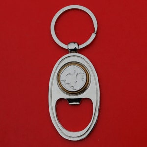 2006 Israël 1 Nieuwe Sheqel BU Uncirculated Coin Key Chain Ring Bottle Opener NIEUW - Lily