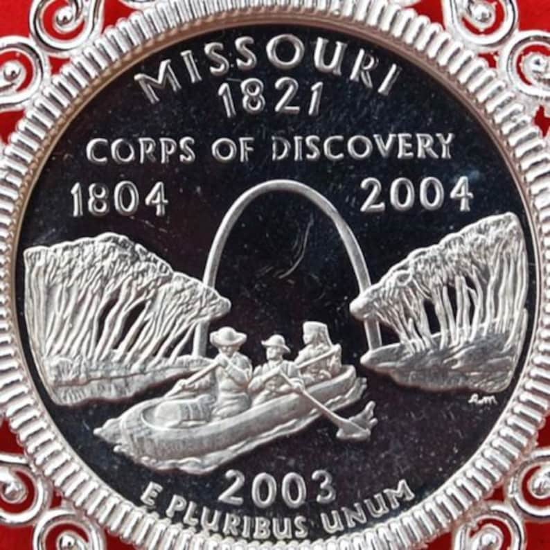 US 2003 Missouri State Quarter 90 Silver Proof Coin Soild 925 Etsy