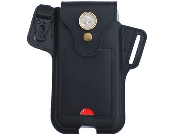 Custodia Rugged Con Tasche Per Carte Custodia Fondina In Nylon Per IPhone 11-16 Pro Max, Con Clip Da Cintura - Resistente E Protettiva Custodia Fondina IPhone - Foto 3