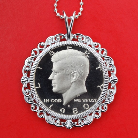 Solid 925 Sterling Silver Coin Bezel Mount Frame Settings Fit US