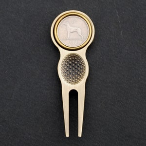 1928 ~ 1969 Irish Ireland 6 Pence Wolfhound Greyhound Dog Coin Golf Ball Marker Divot Tool NEW