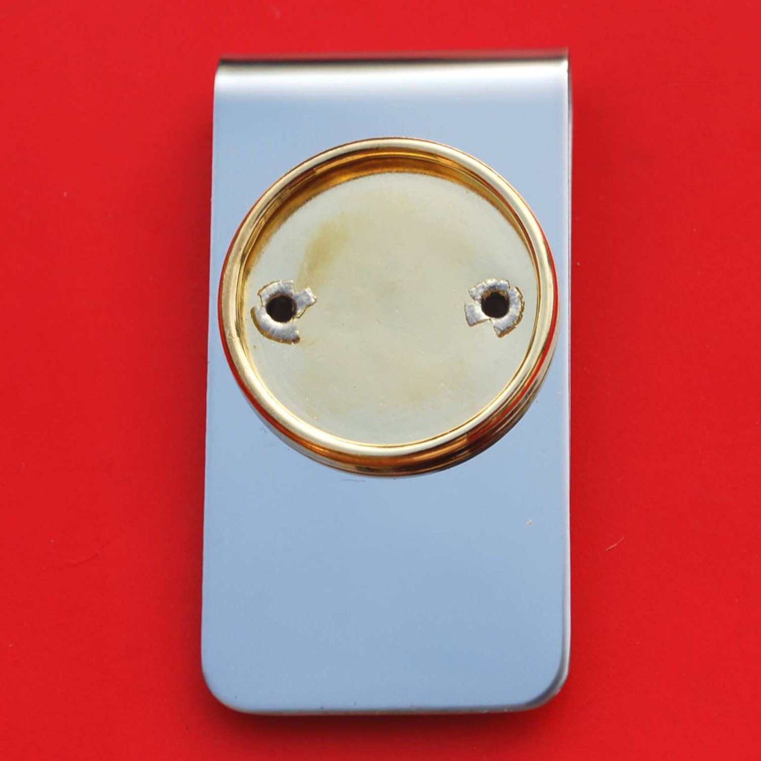 Incomplete Coin Clip BLANK Silver Gold Two Toned Money Clip Findings W. Coin Bezel to Fit US ...