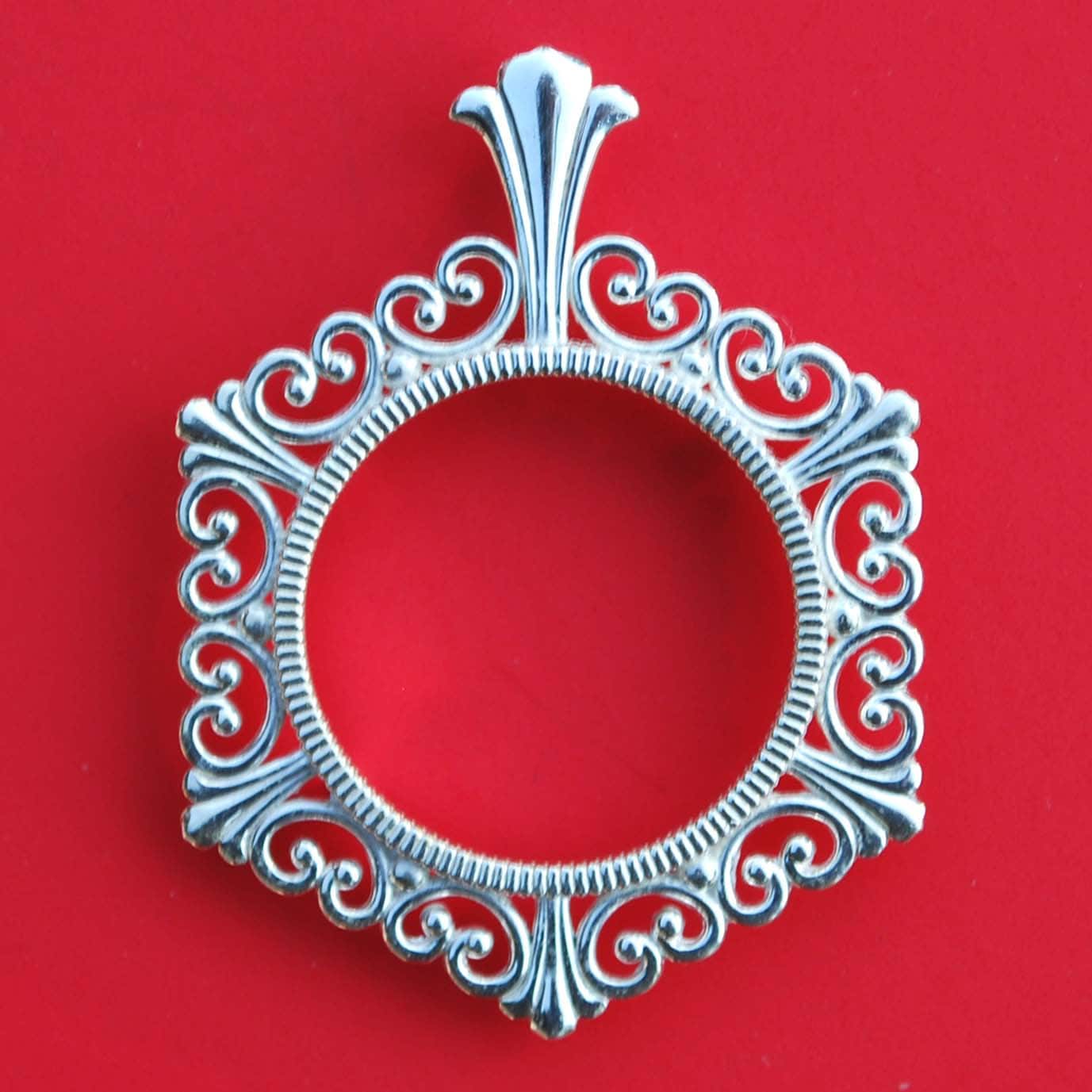 Solid 925 Sterling Silver Coin Bezel Mount Frame Settings Fit US Small Cent Penny and Other 19mm Diameter Coins