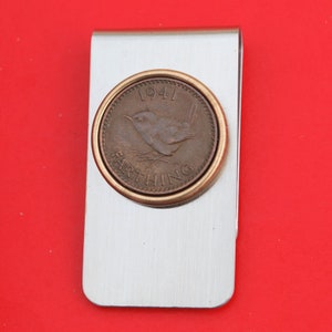 1941 Groot-Brittannië Farthing Coin Stainless Steel Money Clip New - Euraziatische moersleutel