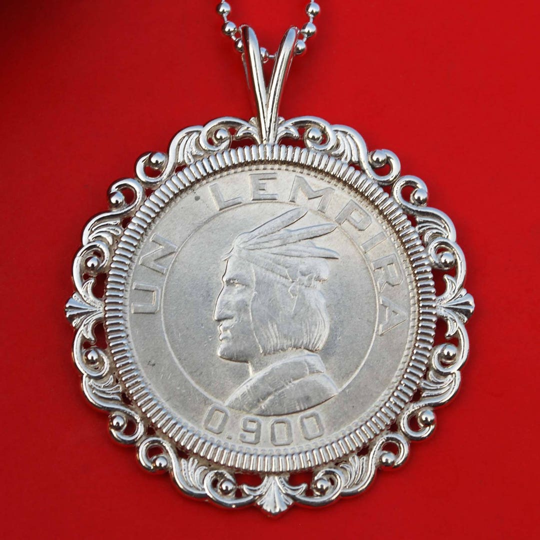 NEWMAN 繰出式 silver 925 純銀製 昭和レトロ 当時物 1932 ~ 1937 Honduras .900 Silver Un Lempira Coin Solid 925