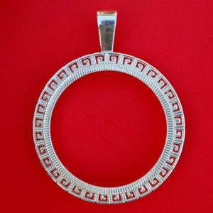 Solid 925 Sterling Silver Bezel Mount Frame Settings to Fit 23 mm Diameter Coins