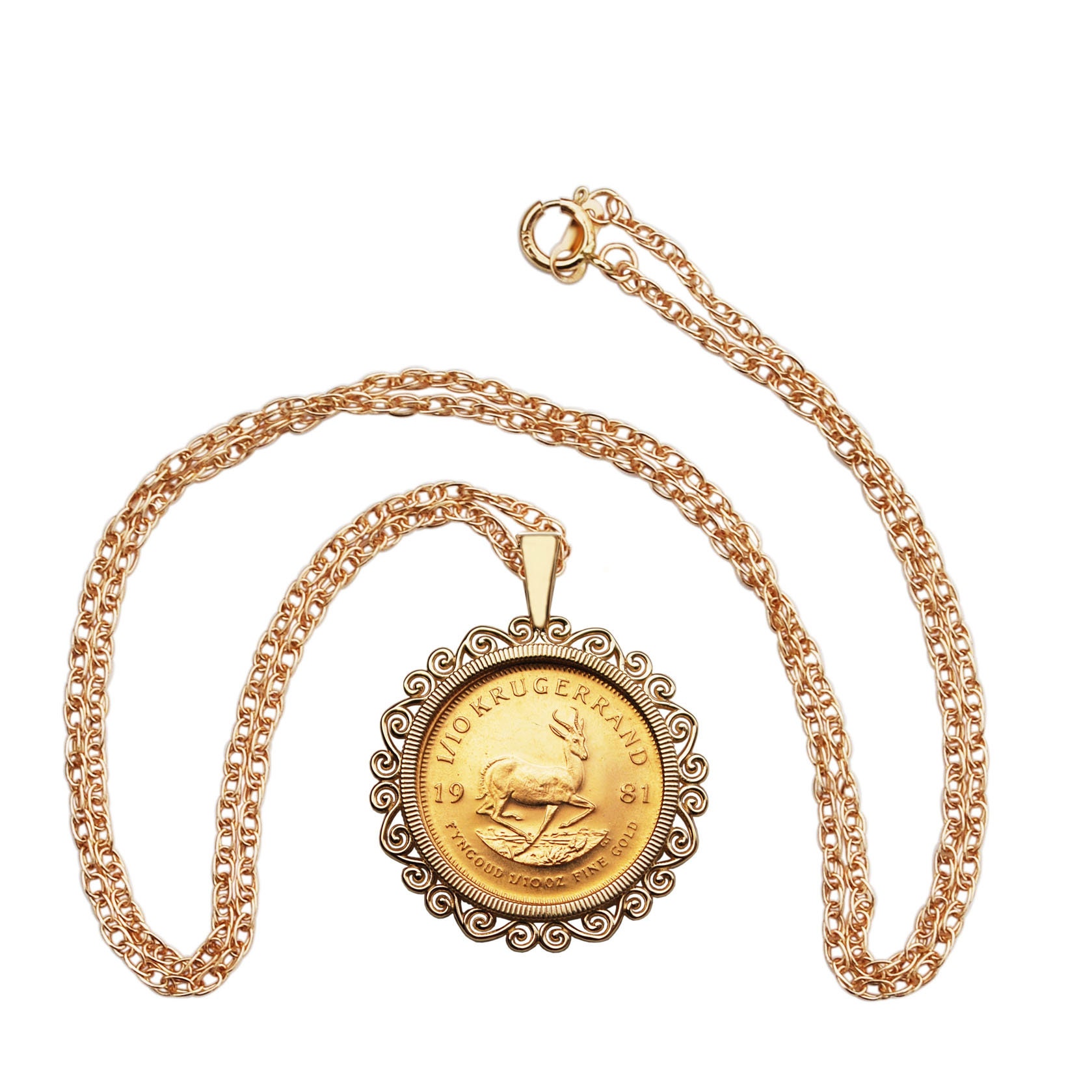1981年南アフリカ1/10オンス金クルーガーランドBU未流通コイン