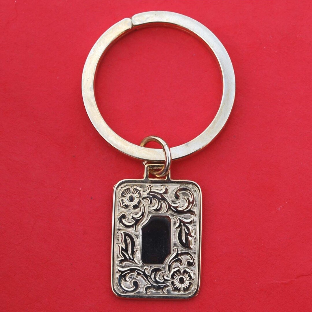Vintage Western Scroll Gold Plated Key Chain Ring Absolutely Etsy