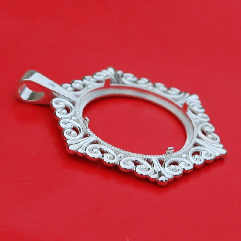 Solid 925 Sterling Silver Coin Bezel Mount Frame Settings Fit - Etsy