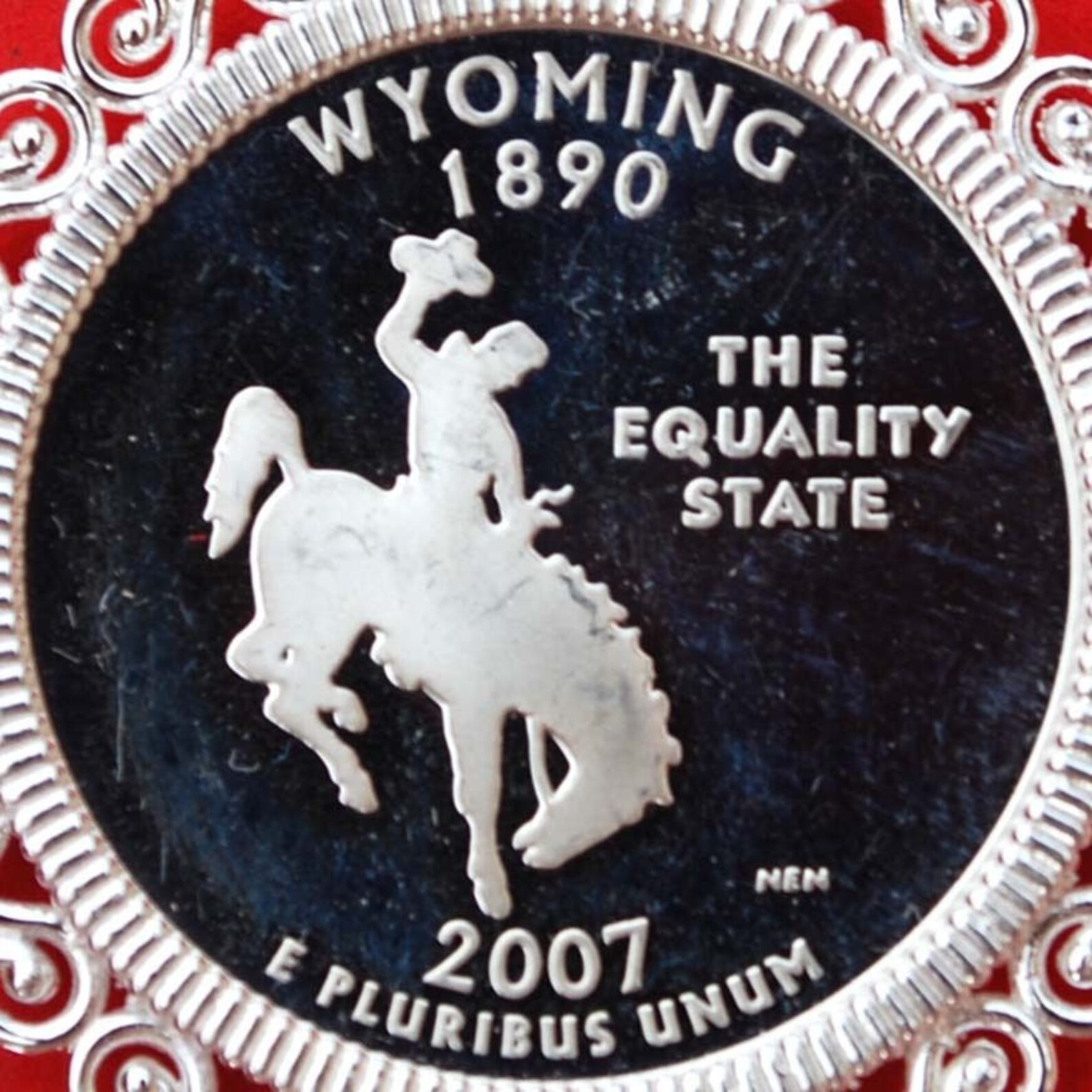 US 2007 Wyoming State Quarter 90 Silver Proof Coin Soild 925 Etsy