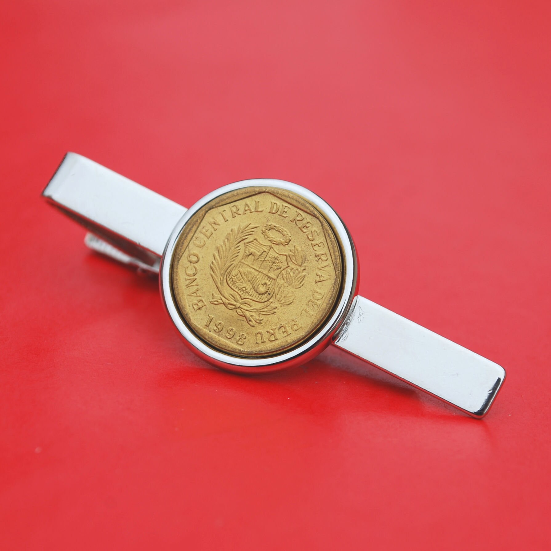 Peru Coin Tie Clip 