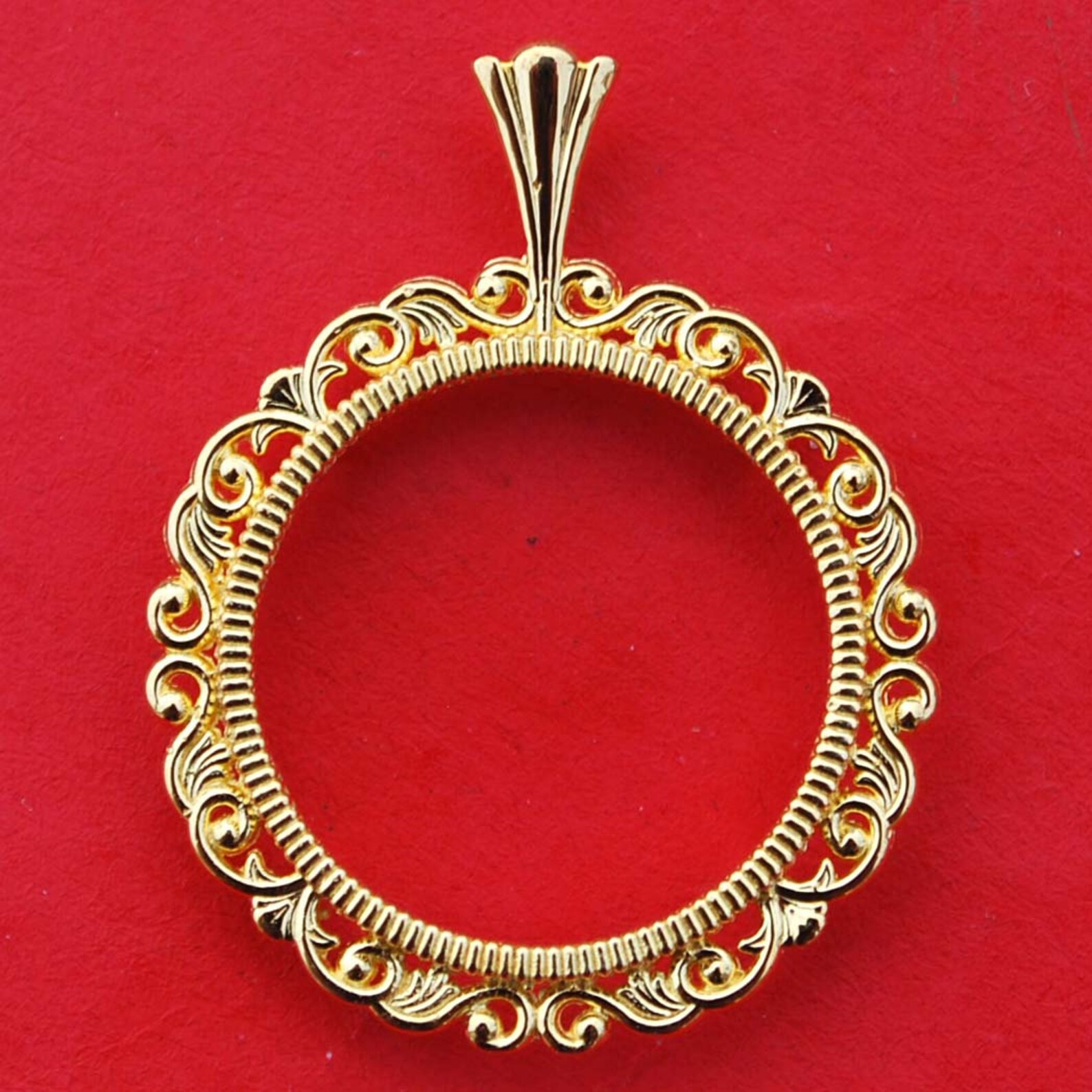 Gold Plated Coin Bezel Mount Frame Settings Findings Fit US Etsy