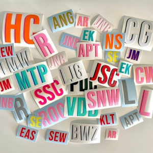 Three Letter Double Layer Vinyl Monogram