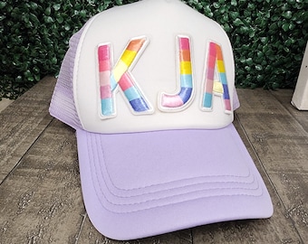 Ombre Patch Initial Trucker Hat