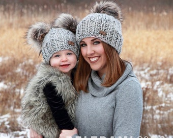 Mommy and Me matching hats Chose your own color and size Winter Hat Newborn hat Winter Hat Baby shower gift Rachel\u2019s BlessingI Beanie
