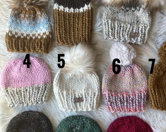 Ready to ship 6-12 Months knitted hats