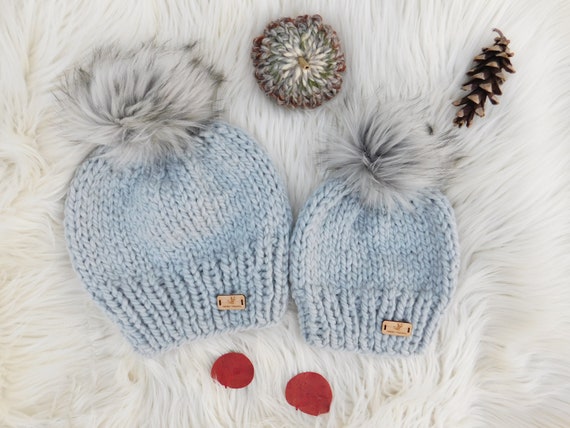 mom and daughter winter hats