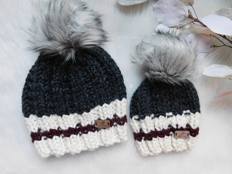mom and son matching hats