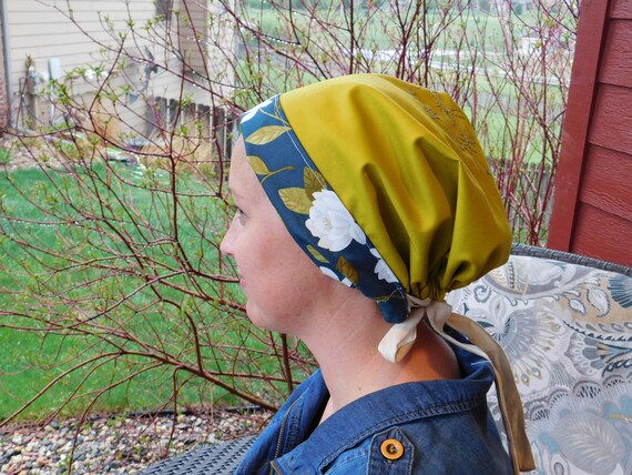 Cover Hat. Top Knot Scrub Hat Chemo - Etsy