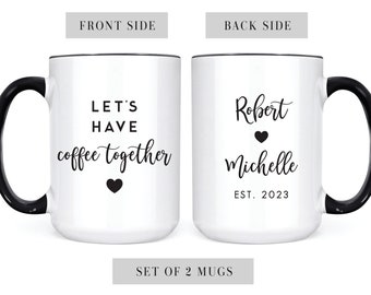 Mr & Mrs Coffee Mugs 2024, Novelty Funny Wedding Gifts Set of 2, Engagement  Gift for Bride Groom His Hers Couples Wife Husband Newlyweds, Prospective