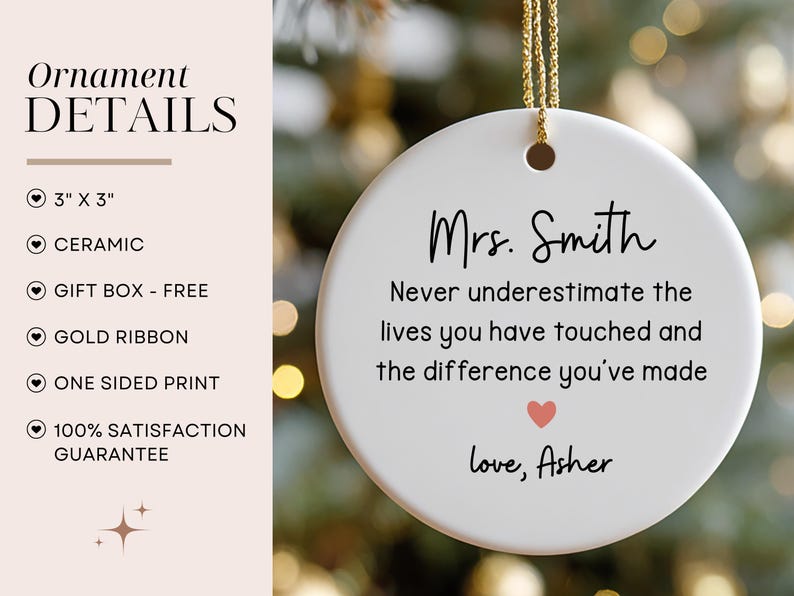 Difference Maker Teacher Ornament - Thumbnail 3