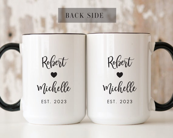 Mr Mrs Mugs Custom Couple Coffee Mug Set Unique Wedding Gift His and Hers Gift Coffee Lovers Engagement Bride and Groom Christmas Gift Etsy