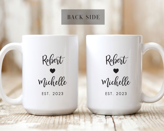 Mr Mrs Mugs, Custom Couple Coffee Mug Set, Unique Wedding Gift, His and  Hers Gift, Coffee Lovers, Engagement Bride and Groom Christmas Gift 
