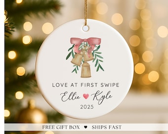 Swipe Right Ornament Gift Custom Online Dating Ornament | Personalized Couple Ornament | How We Met Gift | Online Dating Keepsake Internet