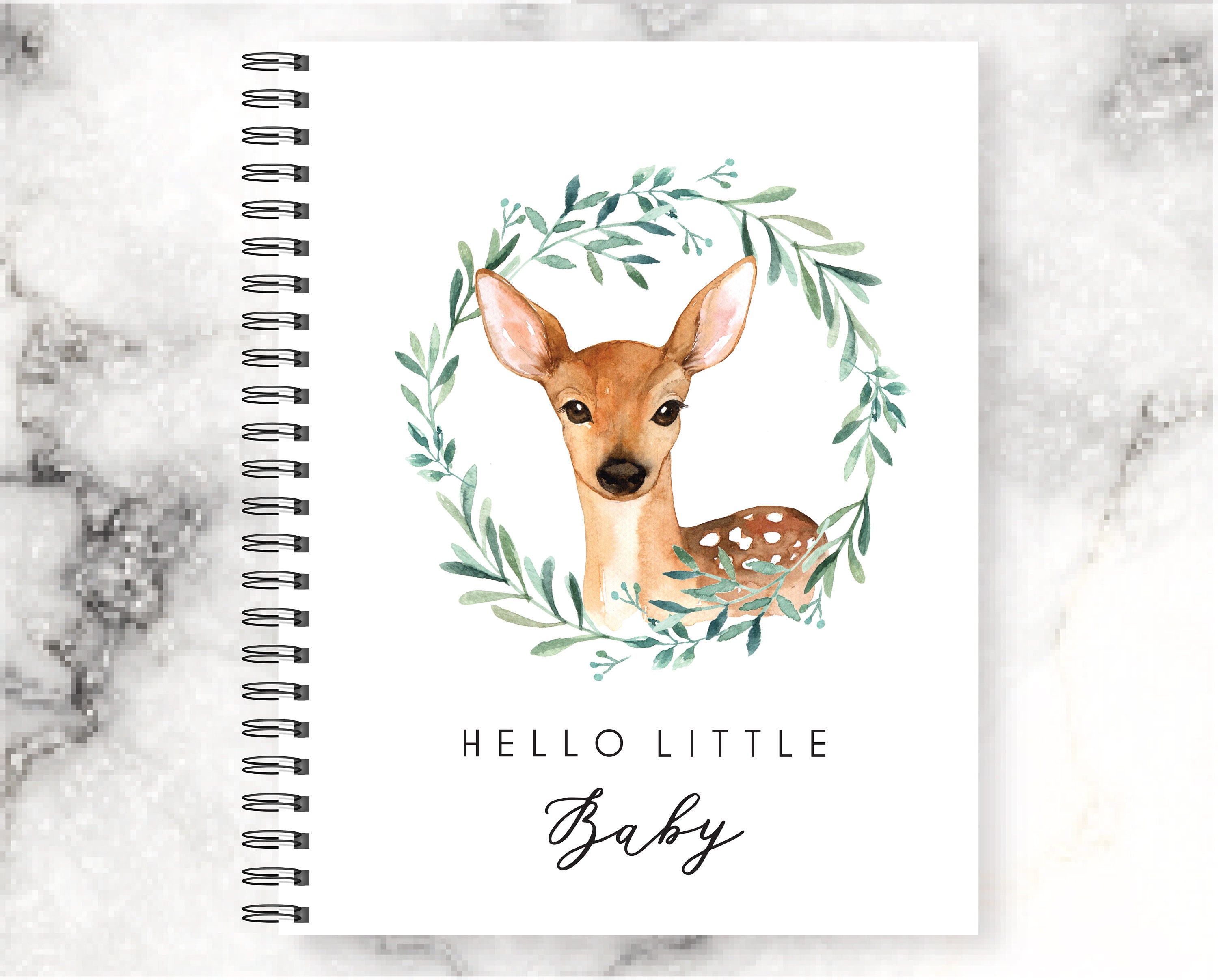 Baby Book Gender Neutral Baby Journal Woodland deer Baby Etsy