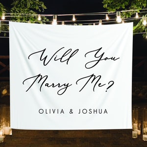 Marry Me Sign, Proposal Banner, Will you Marry Me Sign, Engagement Props, Engagement Photo Backdrop