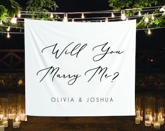 Marry Me Sign, Proposal Banner, Will you Marry Me Sign, Engagement Props, Engagement Photo Backdrop