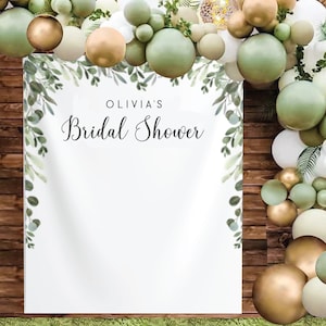 Rustic Bridal Shower Decor, Bridal Shower Backdrop Photo Booth, Fabric Backdrop, Future Mrs Banner, Custom Bridal Shower Sign